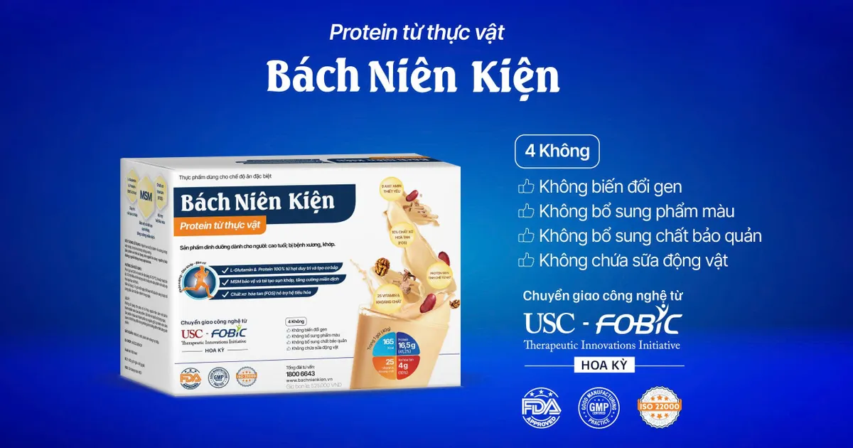 Tiêu đề:  “Đạm vàng” cho xương khớp và cơ bắp, Protein Bách Niên Kiện - bí quyết trẻ hóa từ bên trong- Ảnh 3.