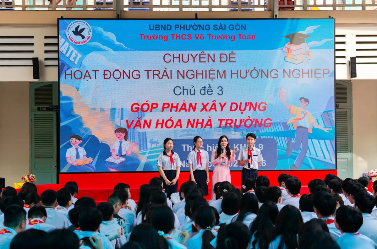 Trường học ở TP Hồ Chí Minh nâng cao nhận thức với bạo lực học đường - Ảnh 1.