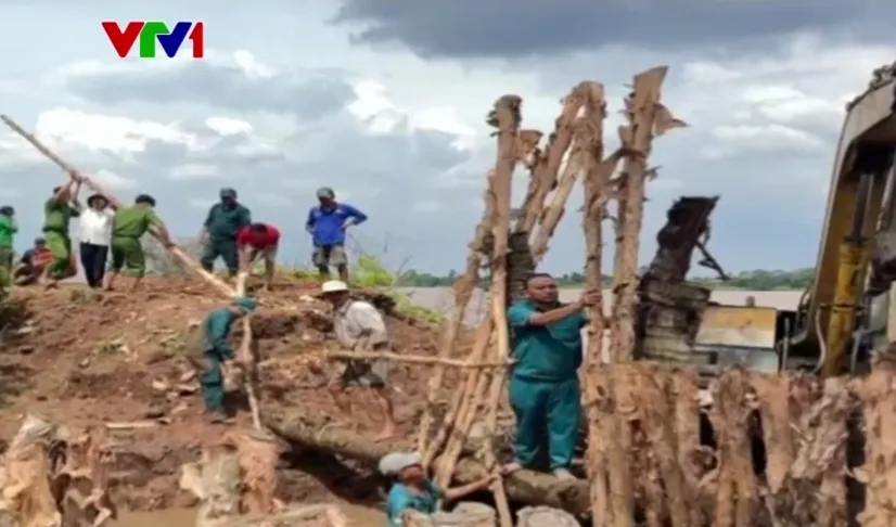 Vĩnh Long công bố tình huống khẩn cấp sạt lở đê bao cồn Thanh Long- Ảnh 1. Vĩnh Long công bố tình huống khẩn cấp sạt lở đê bao cồn Thanh Long- Ảnh 1.