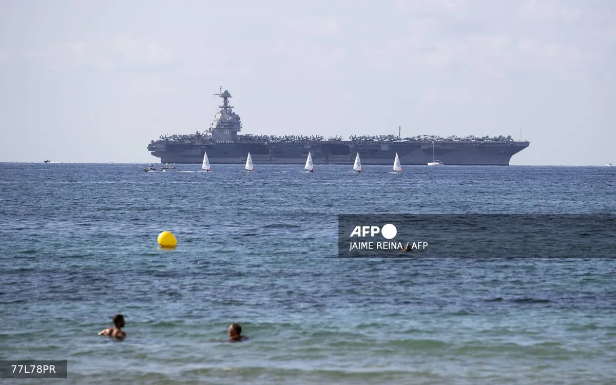 USS Gerald R. Ford (CVN-78) - chạy bằng năng lượng hạt nhân - là tàu sân bay lớn nhất thế giới (Ảnh: AFP)