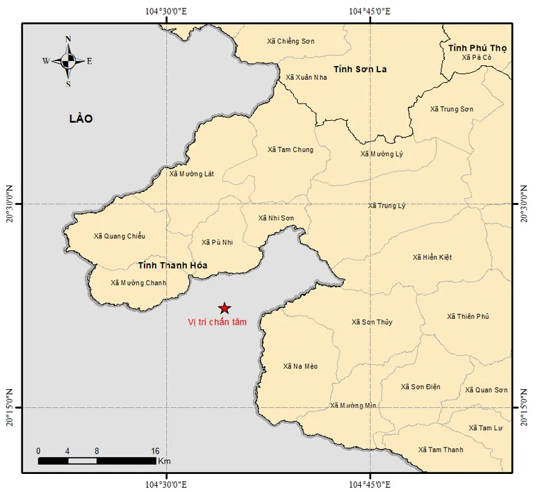 Động đất 4,8 độ tại L&agrave;o, c&aacute;ch bi&ecirc;n giới Việt Nam 5 km- Ảnh 1.