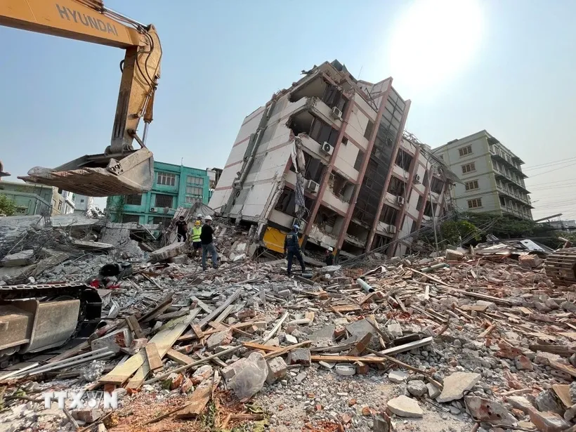 Thảm họa động đất xảy ra tại Myanmar hồi tháng 3/2025.