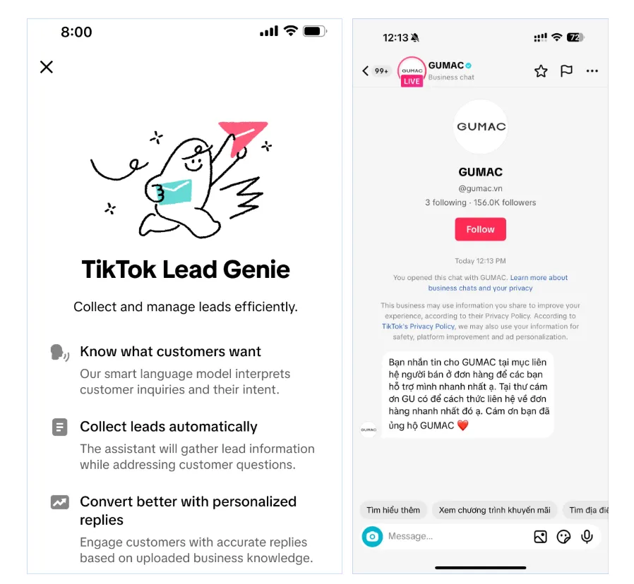 TikTok ra mắt Chatbot AI trong tin nhắn trực tiếp - Ảnh 1.