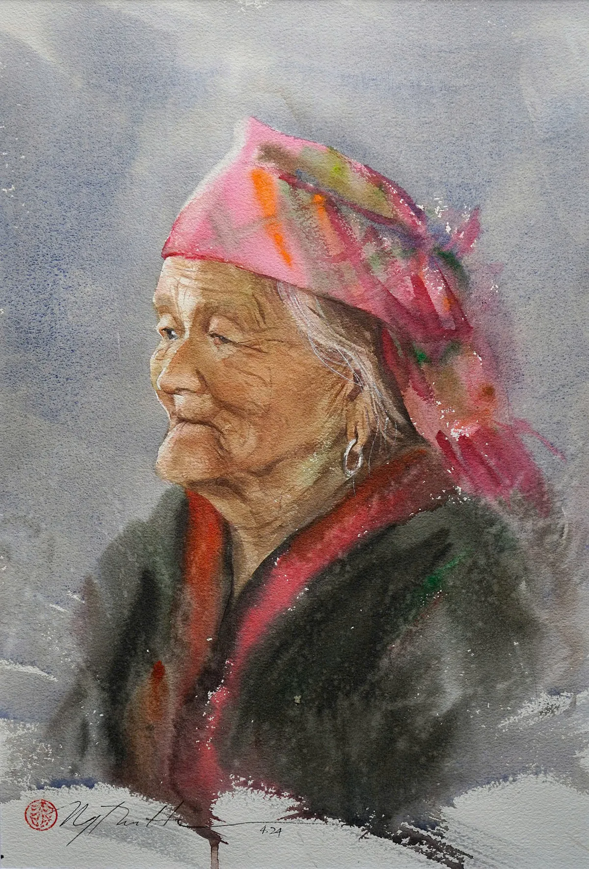 Triển l&atilde;m ch&acirc;n dung m&agrave;u nước: Bản giao hưởng sắc m&agrave;u v&agrave; cảm x&uacute;c   - Ảnh 4.