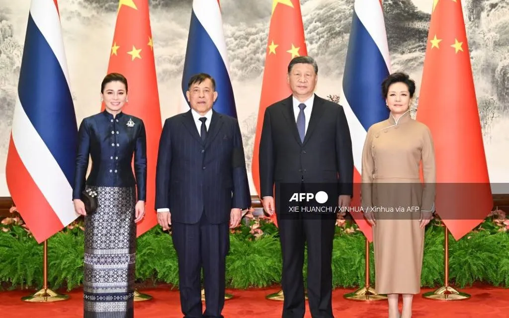 Lễ đón tiếp Quốc vương Thái Lan Rama X tại Đại lễ đường Nhân dân ở trung tâm Bắc Kinh, Trung Quốc ngày 14/11/2025 (Ảnh: AFP)