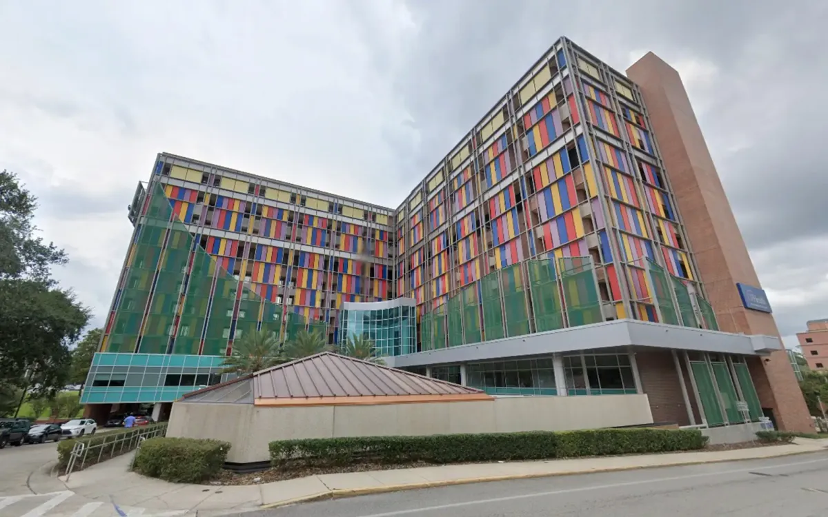 De’Markus đã được đưa đến Bệnh viện Nhi Shands thuộc Đại học Florida Health để cấp cứu nhưng đã không qua khỏi (Ảnh: Google Maps)