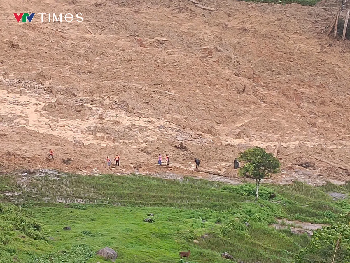 Quân khu 5 tiếp tục công tác tìm kiếm nạn nhân mất tích tại xã Hùng Sơn. Chó nghiệp vụ được huy động vào hiện trường - Ảnh 6.