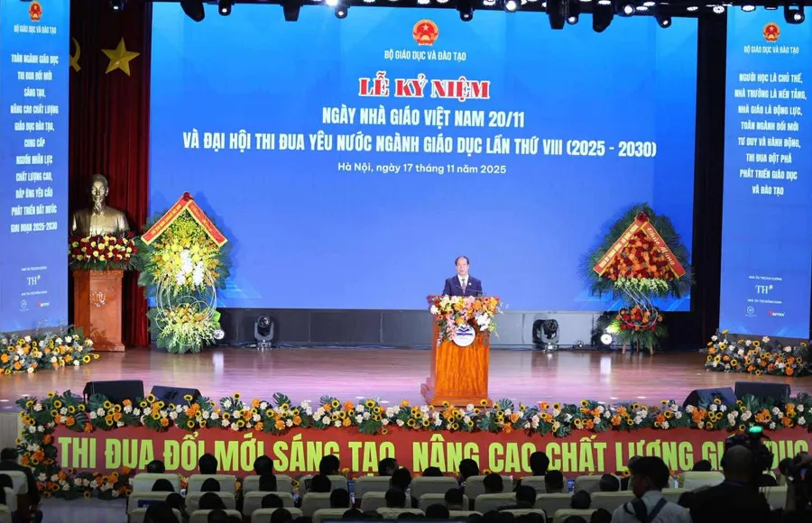 Bộ trưởng Nguyễn Kim Sơn phát động phong trào thi đua giai đoạn mới của ngành Giáo dục - Ảnh 1.