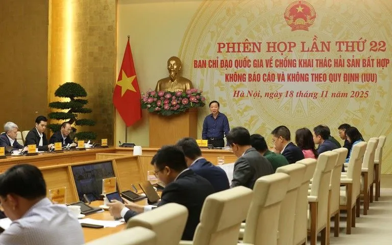 Phó Thủ tướng Trần Hồng Hà, Trưởng Ban Chỉ đạo quốc gia về IUU chủ trì phiên họp lần thứ 22 của Ban Chỉ đạo