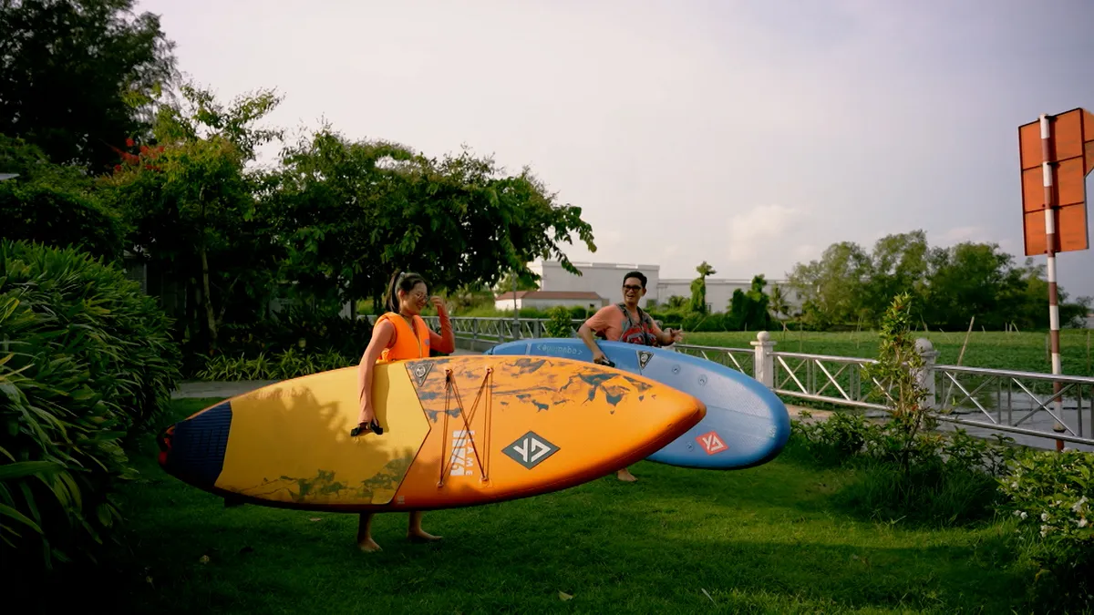 Năng lượng mới từ những mái chèo SUP trên sông Hậu - Ảnh 9.