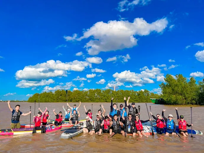 Năng lượng mới từ những mái chèo SUP trên sông Hậu - Ảnh 10.