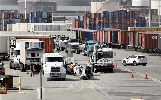 Quang cảnh cảng Los Angeles, California, Mỹ. Ảnh: THX/TTXVN