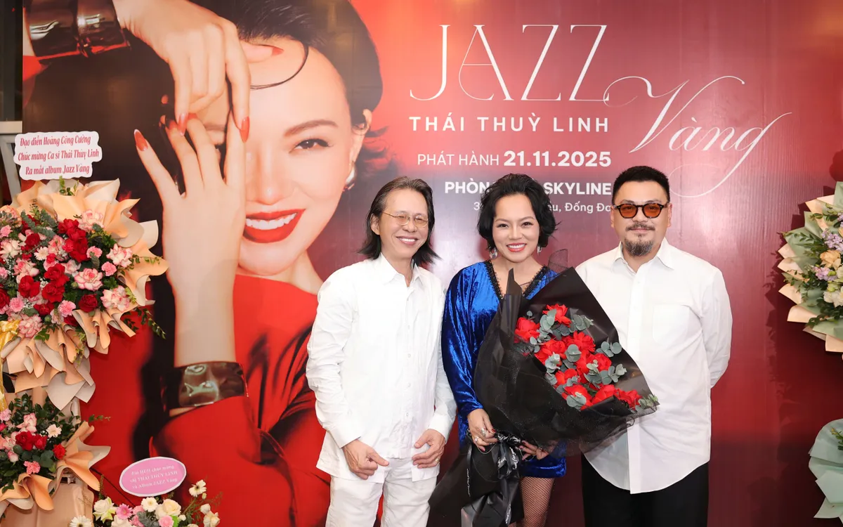 Nữ ca sĩ Thái Thùy Linh, nhạc sĩ Nguyễn Quang và nghệ sĩ Quyền Thiện Đắc