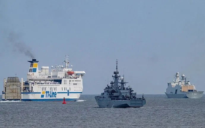 Một cuộc tập trận hải quân của NATO ở Biển Baltic (Ảnh: Getty Images)