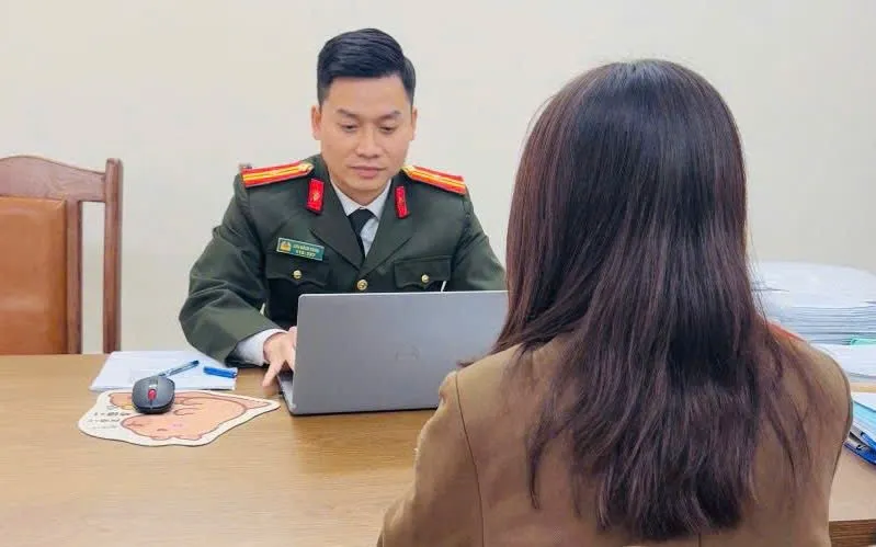 Phòng An ninh chính trị nội bộ xử lý trường hợp vi phạm. (Ảnh: CA)