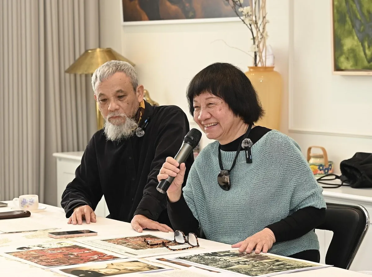 “Hồi hương” hai bức tranh quý của nữ họa sĩ Đặng Thị Khuê - Ảnh 1.