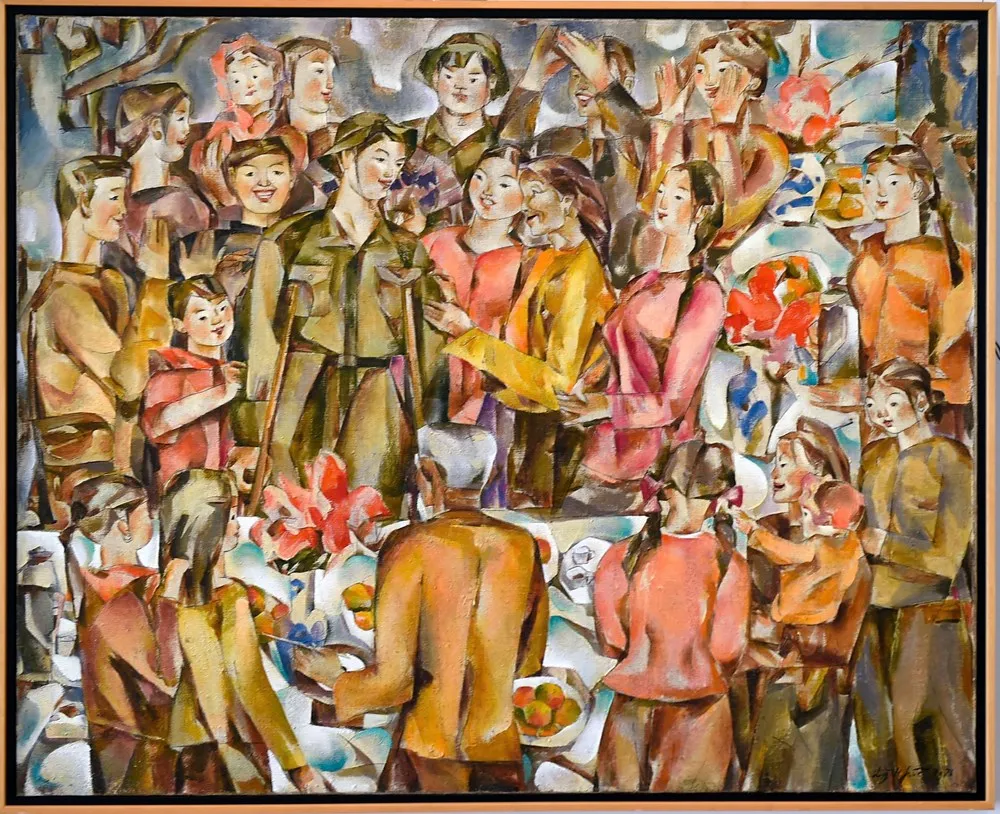 “Hồi hương” hai bức tranh quý của nữ họa sĩ Đặng Thị Khuê - Ảnh 5.