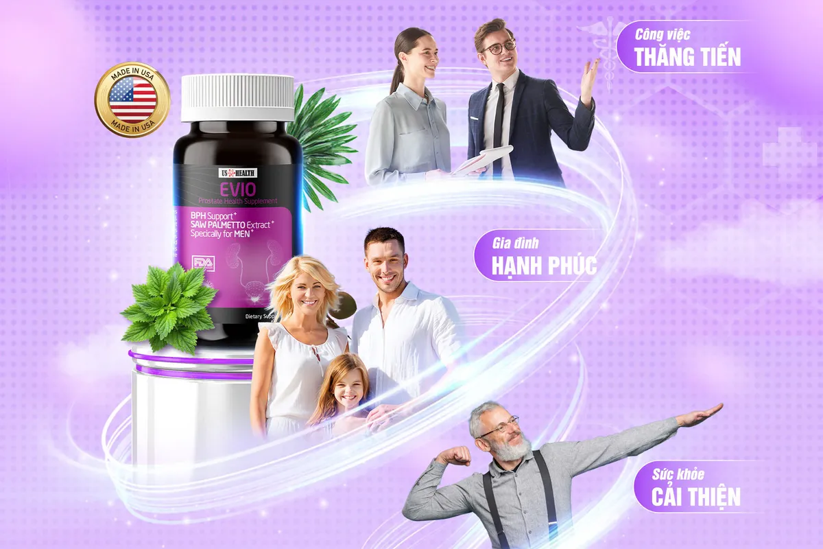 Evio - Giải pháp đột phá từ Mỹ hỗ trợ điều trị phì đại tuyến tiền liệt, giúp quý ông thoát khỏi nỗi ám ảnh tiểu đêm, tiểu rắt- Ảnh 3.