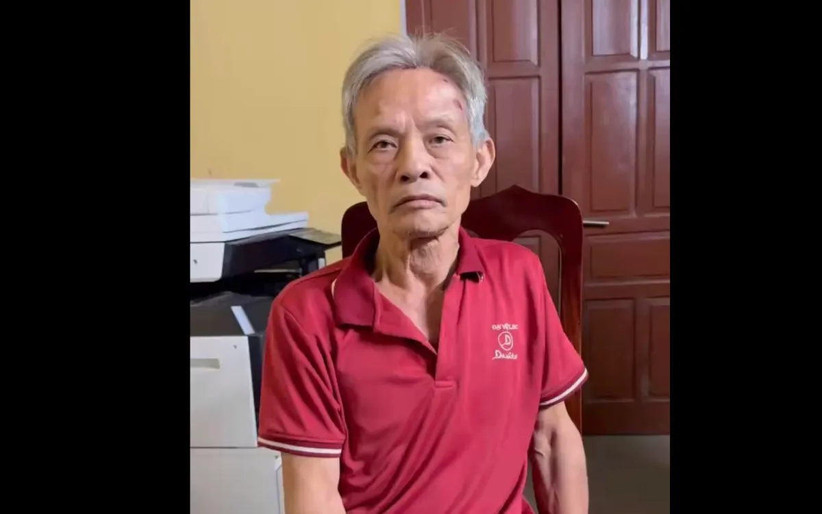 Đối tượng Đàm Văn Tính tại cơ quan Công an. (ảnh: Công an Tuyên Quang)