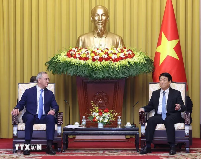 Chủ tịch nước Lương Cường tiếp Thống đốc tỉnh Kaluga của Nga - Ảnh 1.