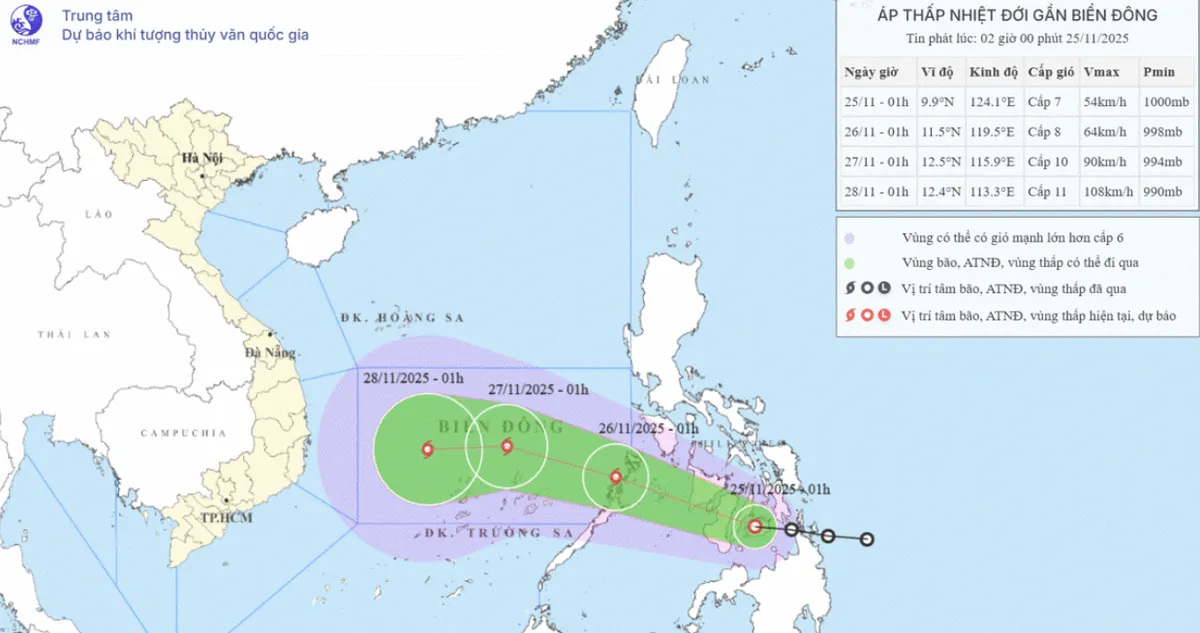 Biển Đông sắp đón bão số 15, gió mạnh, sóng cao 5m từ tối 25/11- Ảnh 1. Biển Đông sắp đón bão số 15, gió mạnh, sóng cao 5m từ tối 25/11- Ảnh 1.