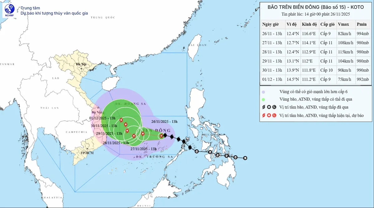 Bão số 15 cách đảo Song Tử Tây khoảng 280km, sóng cao 7-9m - Ảnh 1.