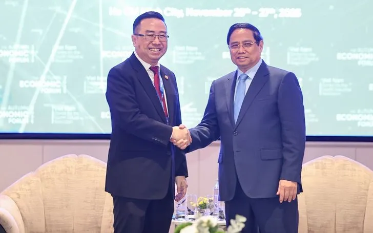 Thủ tướng Chính phủ Phạm Minh Chính tiếp Bộ trưởng Bộ Khoa học, Công nghệ và Đổi mới Malaysia Chang Lih Kang - Ảnh: VGP