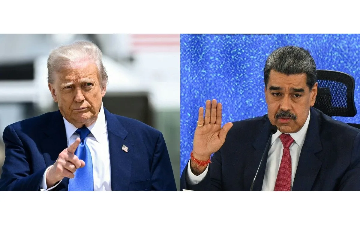 Tổng thống Trump (trái) xác nhận mới có cuộc điện đàm với Tổng thống Maduro (Ảnh: AFP)