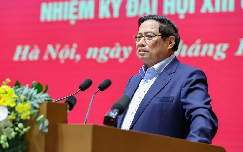 Thủ tướng Chính phủ Phạm Minh Chính chủ trì Hội nghị của Đảng ủy Chính phủ về tổng kết công tác phòng, chống tham nhũng, lãng phí, tiêu cực nhiệm kỳ Đại hội XIII của Đảng - Ảnh: VGP/Nhật Bắc