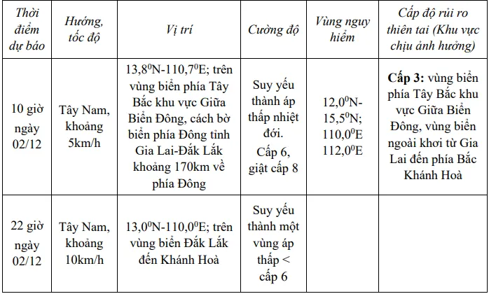 Bão số 15 ít di chuyển, hướng về bờ biển Gia Lai - Đắk Lắk - Ảnh 2.