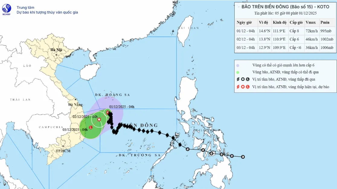 Bão số 15 ít dịch chuyển và suy yếu dần- Ảnh 1.