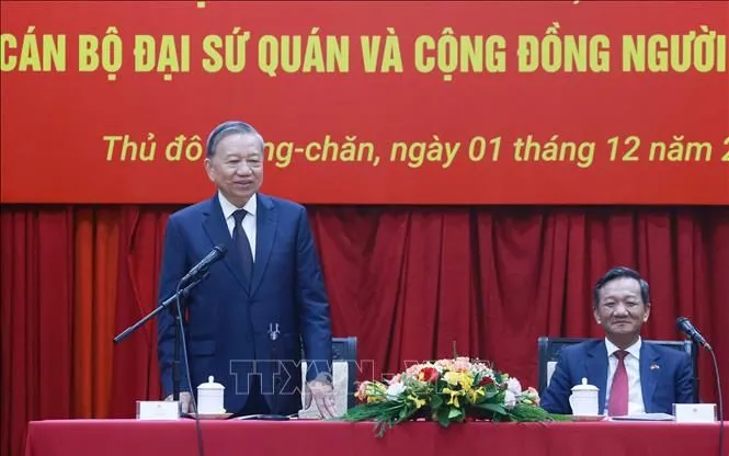 Tổng Bí thư Tô Lâm phát biểu. Ảnh: Thống Nhất/TTXVN