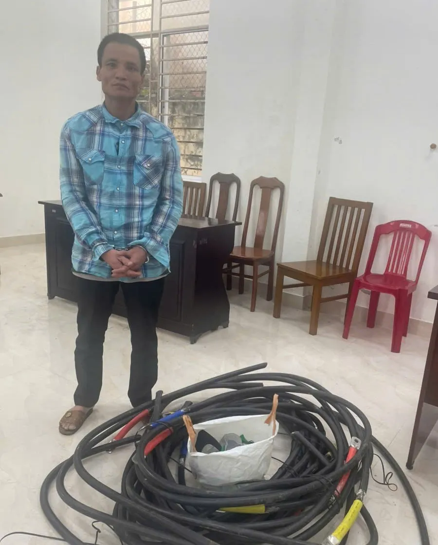 Bắt đối tượng chuyên trộm cắp dây điện tại các Trạm biến áp liên tỉnh - Ảnh 1.