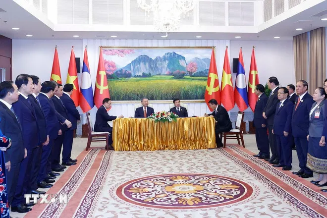 Cuộc gặp cấp cao giữa Đảng Cộng sản Việt Nam và Đảng Nhân dân Cách mạng Lào- Ảnh 5.