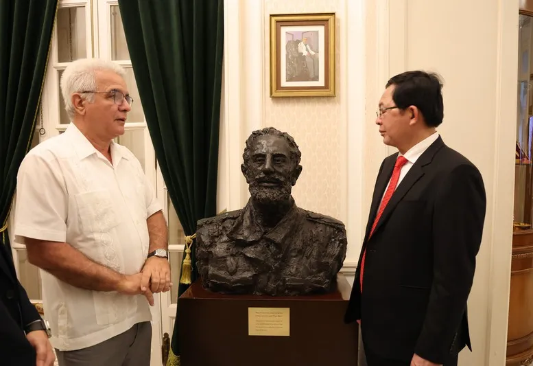 Ph&oacute; Thủ tướng Hồ Quốc Dũng d&acirc;ng hoa tưởng niệm Chủ tịch Hồ Ch&iacute; Minh tại Thủ đ&ocirc; La Habana - Ảnh 4.