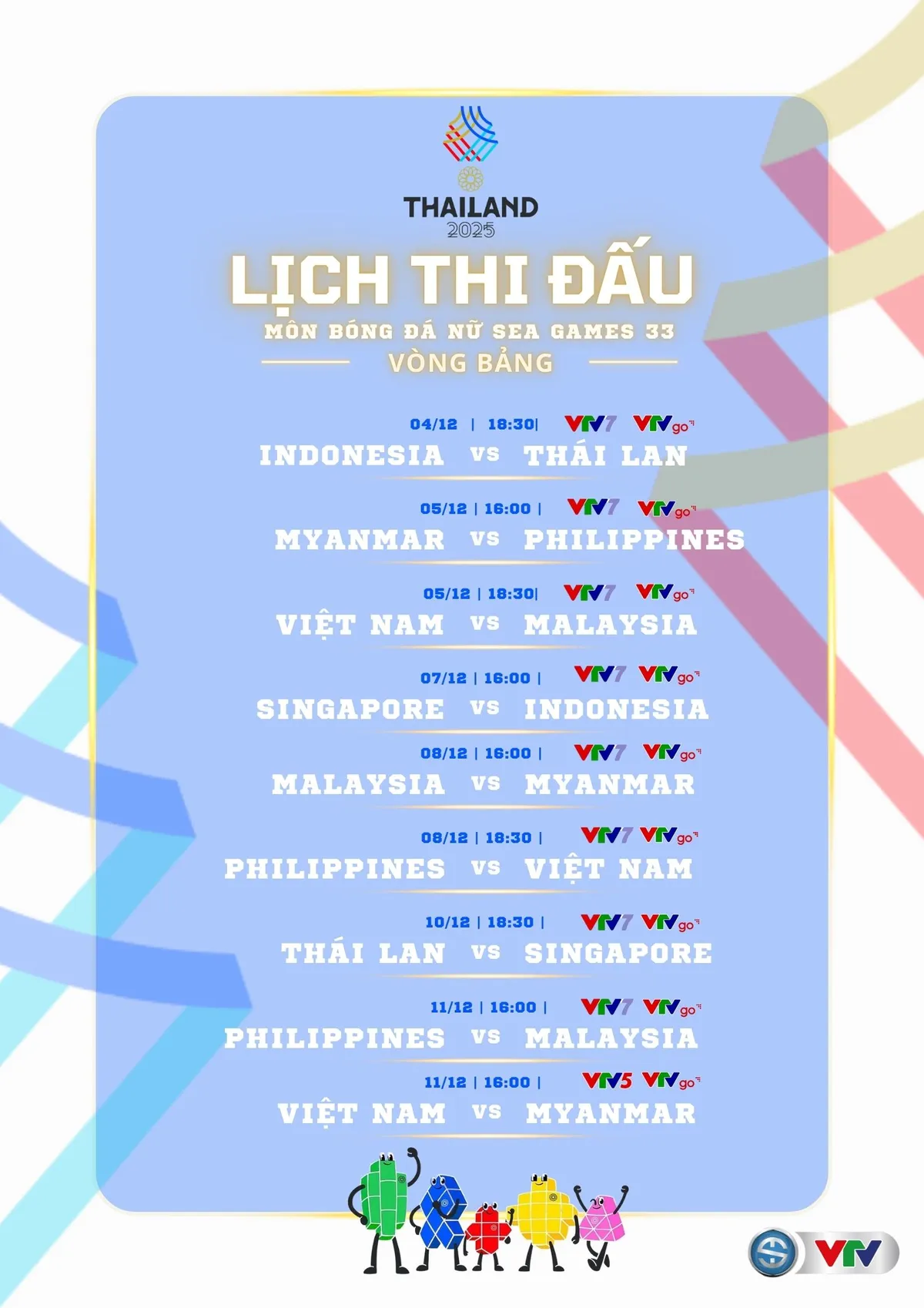 Lịch thi đấu và trực tiếp môn bóng đá nữ SEA Games 33 trên VTV   - Ảnh 1.