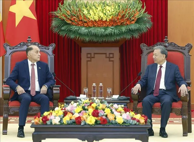 Tổng Bí thư Tô Lâm tiếp Thư ký Hội đồng An ninh Belarus - Ảnh 1.