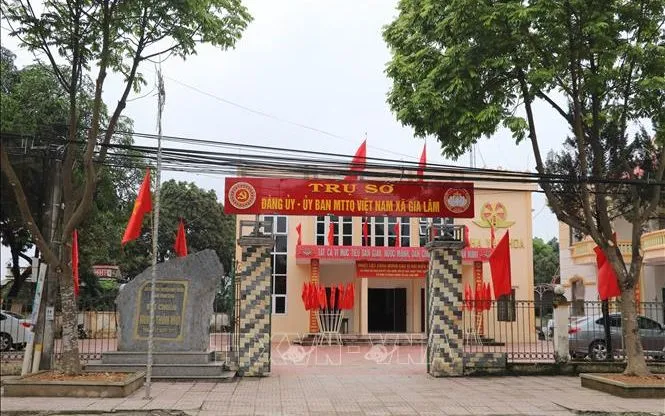 Đảng ủy - Ủy ban MTTQ Việt Nam xã Gia Lâm, tỉnh Ninh Bình hiện được bố trí tại trụ sở xã Gia Lâm cũ. Ảnh minh họa: Thùy Dung/TTXVN