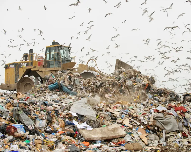Hậu quả m&ocirc;i trường từ c&aacute;c b&atilde;i ch&ocirc;n lấp r&aacute;c thải ở Anh- Ảnh 1.