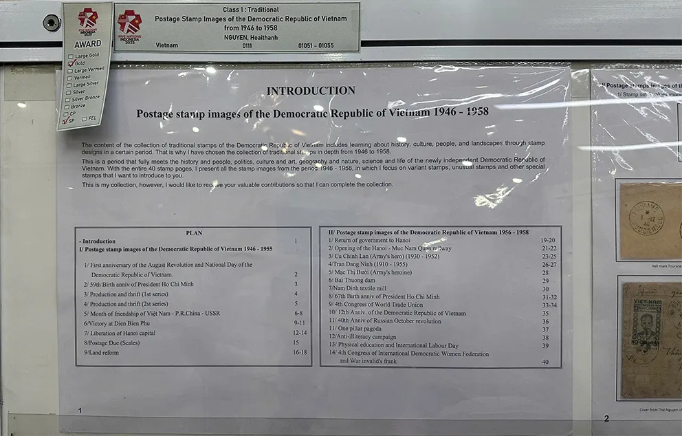 Việt Nam giành 2 giải Vàng tại Triển lãm Tem Năm nước 2025 tại Indonesia - Ảnh 2.