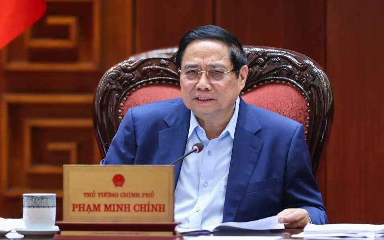 Thủ tướng Phạm Minh Chính phát biểu tại cuộc họp của Thường trực Chính phủ sáng 5/12 - Ảnh: VGP