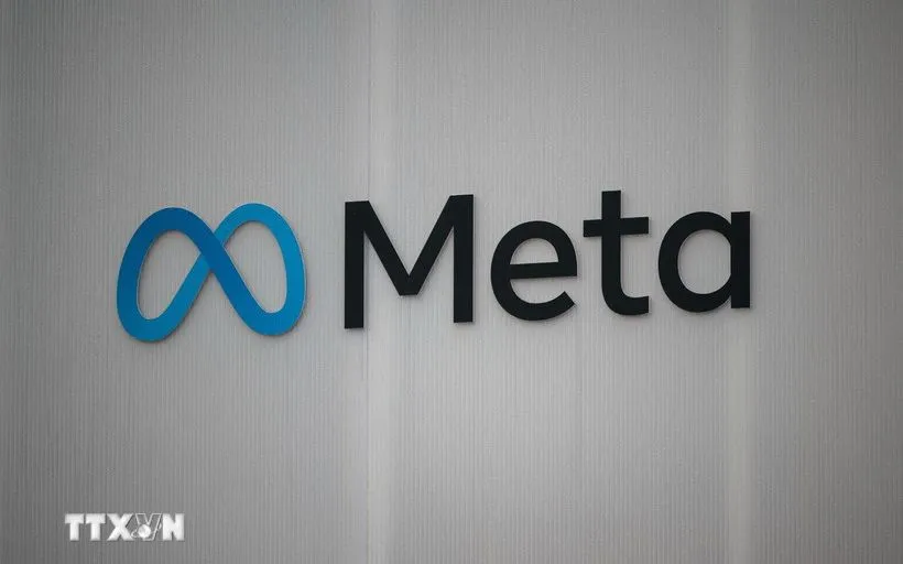 Biểu tượng của Tập đoàn Meta. (Ảnh: AFP/TTXVN)