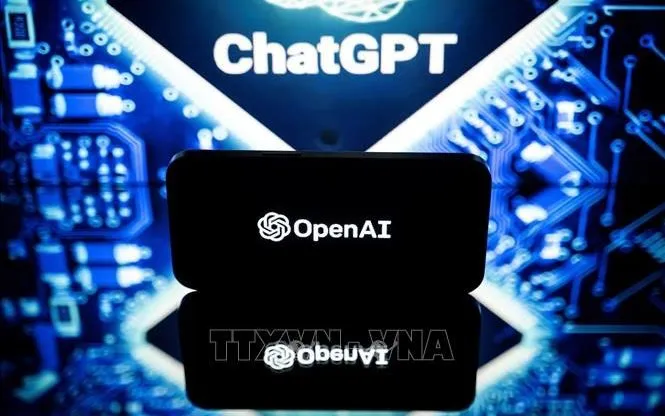 Biểu tượng công cụ ChatGPT do công ty OpenAI phát triển. Ảnh: AFP/ TTXVN
