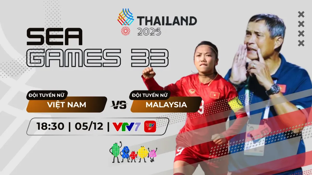 Lịch thi đấu và trực tiếp bóng đá SEA Games 33 hôm nay 5/12 trên VTV: ĐT nữ Việt Nam gặp Malaysia   - Ảnh 1.