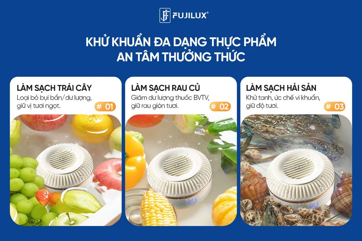 Máy rửa và khử khuẩn thực phẩm FujiLux – Nâng chuẩn an toàn bữa ăn gia đình - Ảnh 4.