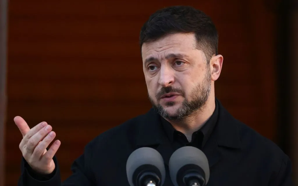 Tổng thống Ukraine Volodymyr Zelensky. (Ảnh: AP Photo/Peter Morrison)
