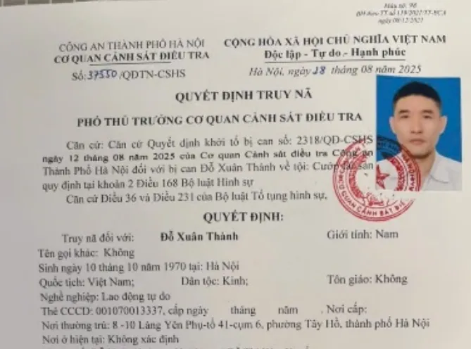 Công an Hà Nội bắt giữ đối tượng truy nã đặc biệt - Ảnh 1.