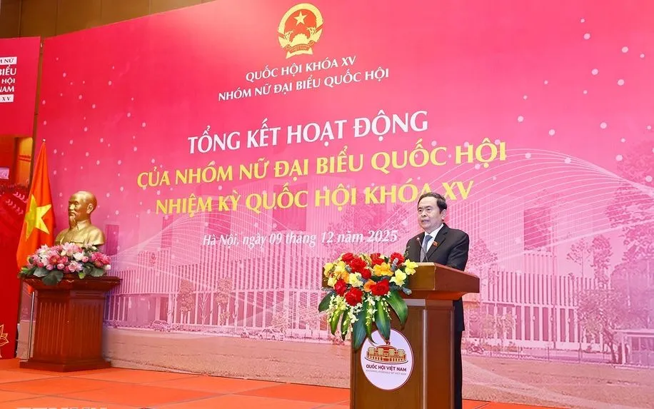 Chủ tịch Quốc hội Trần Thanh Mẫn phát biểu. Ảnh: TTXVN