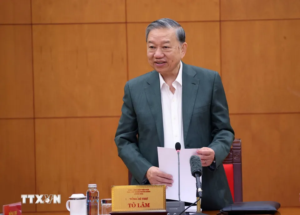 Tổng Bí thư chủ trì làm việc với Thường trực các Tiểu ban Đại hội XIV của Đảng - Ảnh 2.