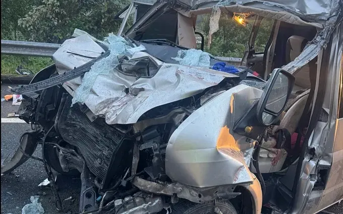 Hiện trường vụ tai nạn. 